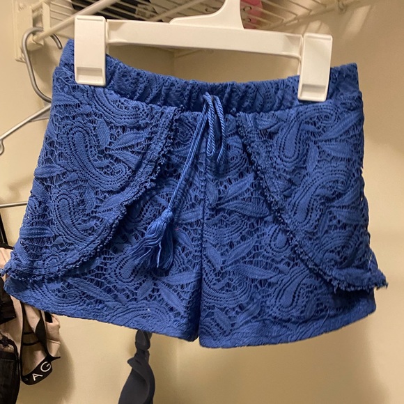 XS blue lace shorts - Picture 1 of 1